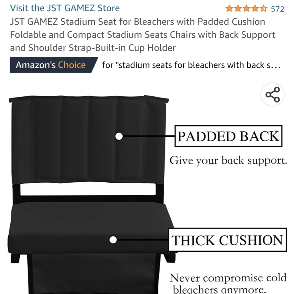 Just gamez seat bleachers still in box.
